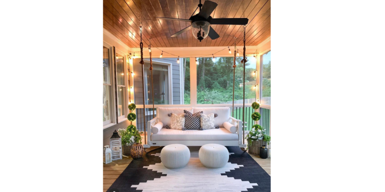 Achieve These Porch Design Goals with Patio Swing Beds
